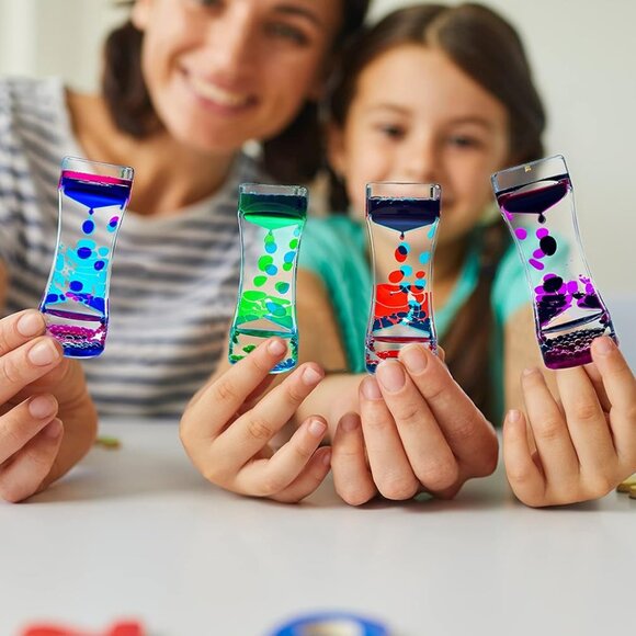 Liquid Motion Bubbler Timer Hourglass Liquid Bubbler Sensory Toys(3 Pack) - Picture 6 of 12